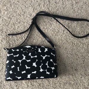 Kate spade crossbody black white dots